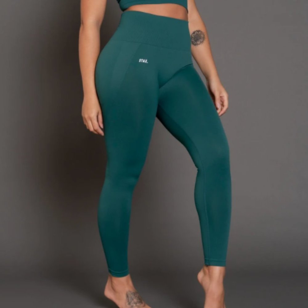 Green Stax Leggings